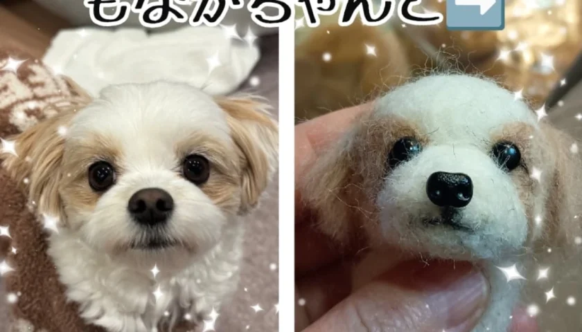 保護犬ふぅちゃんママ、もなかちゃんとピノちゃんを制作